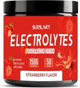 Polvere di elettroliti senza carboidrati, Keto Daily Electrolyte Drink Mix, Potassium & Salt Hydration Powder Electrolytes Zero Calorie Sugar Free Electrolyte Powder, Strawberry 50 Servings