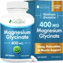 Magnesio Glycinate 400mg - 270 Compresse di Magnesio (non capsule) - 400 mg Magnesio Elementale - Biodisponibile Altamente - Vegano e Vegetariano - per il sonno migliorato, Rilievo Stress & Cramp Defense