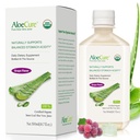 AloeCure USDA Organic Aloe Vera Juice Grape Flavor, fatto entro 12 ore di raccolto - Pure Aloe Vera Digestive & Immune Health Supplement, aiuta a mantenere l'acidità bilanciata della stomach, 16.7oz Bottiglia