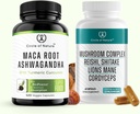 Maca Root Ashwagandha & Mushroom Suppliment Contiene Lions Mane, Cordyceps, Reshi, Shitake