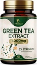 Estratto di tè verde capsule 1000 mg - Standardizzato 45% EGCG & 98% Polifenoli - 3X Forza Pillole di tè verde per l'energia naturale - Supporta la salute del cuore, Integratore di erbe, Vegan, Non OGM - 120 capsule