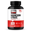 Fattore di Forza Citrato di Magnesio, Supplemento di Magnesio per le donne e gli uomini per sostenere Bone, Muscolo, Neve, Digestione, e la salute del cuore, Facile su Lo Stomach, Vegan, alimentazione di 6 mesi, 180 capsule