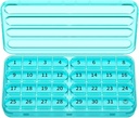 organizzatore mensile di Zoksi 1 volte al giorno, organizzatore di scatole di pillole di 30 giorni, un mese caso di pillole per il viaggio, 31 giorni contenitore giornaliero di Medcine per vitamine, supplemento e farmaci (Cyan)