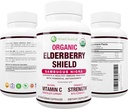 Max Forza USDA Organic Black Elderberry, Black Currant Extract & Echinacea | 3 in 1 Natural Immune Support & Vitamin C | Sugar-Free, Vegan-Friendly | Remedy omeopatica | 60 Count