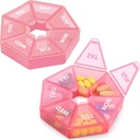 2PCS organizzatore di pillole settimanali Grande 7 giorni organizzatore di scatola di pillola Caso di medicina quotidiana per le pillole di olio di pesce di vitamina Supplementi Artrite amichevole