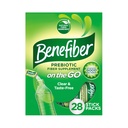 Benefiber On The Go Prebiotic Fiber Supplement Powder for Digestive Health, Daily Fiber Powder, Unflavored Powder Stick Packs - 28 Sticks (3.92 once)