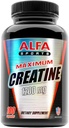 ALFA VITAMINS Massima Creatina Monoidrato 1200 Mg 100 capsule. Massa muscolare - Crescita muscolare - Post Workout Recovery. Riduce gli effetti dell'acido lattico