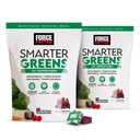 FORCE FACTOR Smarter Greens Superfood Chews, 2-Pack, Verdi e Superfoods con Probiotici, Antiossidanti e Fibra, Greens Supplemento alla Digestione di supporto, Ossido nitrico, ed Energia, 120 Soft Chews