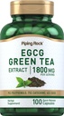 Piping Rock EGCG Estratto di tè verde 1800 mg | 100 capsule | Supplemento standardizzato | Non OGM, Gluten Free