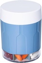 Betife Extra Large Supplement Organizer, Bottiglia dell'Organizzatore del Pillola, Dispenser del Pillola Quotidiano con 7 grandi scomparti, Organizzatore per tenere 7 giorni Medicina della Vitamina,21 Etichette e una spazzola di pulizia (blu)