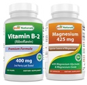 Vitamina B2 (Riboflavin) 400mg & Magnesio Glycinate 425 mg