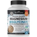 Magnesio Bisglycinate 100% Chelate No-Lassativo Effetto - Assorbimento massimo & Biodisponibilità, Completamente Reagito & Buffered - Sano Energy Muscle Bone & Joint Support - Progetto Non OGM Verified - 90 ct
