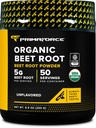 Polvere di radice di barbabietola organica di Primaforce (250g) non aromatizzata - Fonte naturale di antiossidanti e nutrienti