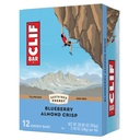 CLIF BAR - Blueberry Almond Crisp - Realizzato con avena biologica - Non OGM - Plant Based - Energy Bars - 2.4 oz. (12 Pack)