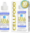 Ossigeno di Cellfood Boost - 1 fl oz, 10 Pack - Supplemento di ossigeno liquido per il drenaggio linfatico, Altitude Sickness, Jet Lag, Fatigue, Headaches & Energy - Gluten Free, Cert. Kosher