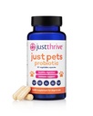 Just Thrive Just Pets Probiotic - Probiotici Digestivi giornalieri per cani e gatti - 4 miliardi di CFU Pet Probiotic, 30 capsule