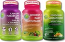 Vegan Bone & Supporto Immune Bundle - Glutathione Liposomal 500mg con Cibo Intero Organico + Multivitaminico Quotidiano femminile con Calcio Ferro e Piantalato, Magnesio, D3, K2, Zinco e Turmerico