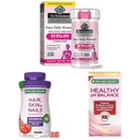 Garden of Life & Nature’s Bounty Women’s Wellness Valentine’s Day Bundle- Digestive & Vaginal Health Support, Hair, Skin & Nails Pectin Gummies with Biotin, Vaginal Probiotics with Cranberry, 30-200ct