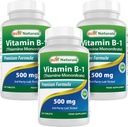 Best Naturals Vitamin B1 come Thiamine Mononitrate 500 mg 120 compresse (120 conteggio (Pack of 3))