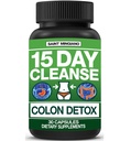 15 giorni di pulizia | Detox del colon con lassativo naturale per costipazione & Bloating. 30 pillole per disintossicare e aumentare l'energia | Extra-Strength Senna Leaf Supplements | Forte per alcune persone.