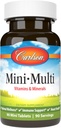 Carlson - Mini-Multi, Vitamine & Minerali, Supporto Immune & Heart Health, Wellness ottimale, 90 mini tablet.
