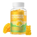90 CT Magnesio Glycinate Gummies 1000mg - Zucchero Gratuito Magnesio Supplemento di Potassio con Vitamina D, B6, CoQ10 per Calma Mood & Sleep Support - 90 Mango Ananas Gummies