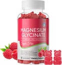 Magnesio Glycinate Gummies 700mg, Zucchero Gratuito Magnesio Glycinate, Magnesio Complesso Potassio Supplemento con Potassio, VitaminD, B6 per il Supporto Calma & Sonno per Adulti - 60 Raspberry Gummies