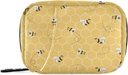 Giallo ape Honeycomb Pill Organizer Case 7 giorni Pillola da viaggio Box con Zipper Portable Weekly Vitamin Medicine Supplemento Holder Pouch Bag