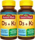 Vitamina D3 K2, 5000 IU (125 mcg) Vitamina D, Supplemento dietetico per Bone, denti, muscolo e assistenza sanitaria immunitaria, 30 Softgels, 30 giorni di alimentazione - Confezione da 2