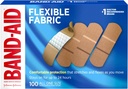 Banda-Aid di marca flessibile tessuto sterile adhesive Bandages, Comodo Cuscinetto Cuscino & Protezione per tagli minori, Scrapes & Burns, Primo soccorso, Hurt-Free Comfort Pad, One Size 1x3 In, 100 Conte