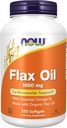 NOW Integratori alimentari, Olio di lino 1.000 mg realizzato con olio di lino biologico, supporto cardiovascolare*, 250 Softgels