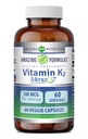 Incredibile Formulas Vitamin K2 Menaq7 MK7 Supplemento | 100 Mcg | Capsule Veggie | Non-GMO | Gluten Free | Made in USA (1 Pack, 60 Count)