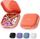 Piccolo caso di pedaggio, scatola di pedaggio, contenitore di pedaggio di viaggio, portatile, custodia di pedaggio tascabile per borsa, mini organizzatore di pedaggio per medicina, carino 5 colori (rosso)