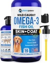 Olio di pesce Omega 3 per cani - Meglio di olio di salmone per cani - Supplemento di olio di pesce del cane - Ridurre il taglio e il prurito - Supporta giunti, cervello, pelle di cane di salute del cuore e supplemento di cappotto - Olio di pesce liquido
