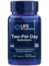 Prolungamento della vita Multivitamina di due giorni – Dose giornaliero di vitamine e minerali per gli uomini e le donne - Integratore di vitamina essenziale completo per l'energia, la salute – senza glutine – Non OGM – 60 compresse