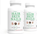 Wellgenix Purvana Capelli, Pelle e Chiodi Vitamine Softgels per Alta Assorbimento - Doppio Resistenza 2500mcg Biotina, VIT A & B (90 Conteggio) 2 Confezione