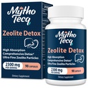 2300 MG Zeolite Detox Capsule - Carbone attivo & Bentonite Clay, Corpo completo altamente assorbibile, Liver & Gut Cleanse, Zeolite Clinoptilolite (90 capsule)