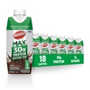 BOOST MAX Protein Shakes Ready to Drink - 30g High Protein Shake - Chocolate | Bevande nutrizionali per sostenere il recupero muscolare Dopo l'esercizio, 26 Vitamine & Minerali, 1g Sugar, 11 fl oz (Pack of 18)