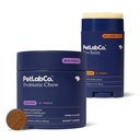 PetLab Co. Paw & Probiotic Bundle: Dog Paw Balm per sostenere secche, crepato Paws 2.4 Ounces & Dog Probiotics per Gut Health, Allergie stagionali, Skin & Ear Yeast 30 Conte