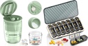 Organizzatore di pillole 3 volte al giorno - GloDeals organizzatore di pillole settimanali 3 volte al giorno, grande scatola di pillole 7 giorni organizzatore di medicina caso di pillola, contenitore di pillole, scatola giornaliera 3 volte al giorno, per la vitamina, bianco