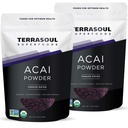 Terrasoul Superfoods Organic Acai Berry Powder, 4 Oz (Pack of 2), Freeze-Dried for Freshness, Omega Fats Boost for Smoothie Bowls, e Antioxidant-Packed Superfoods Ricette
