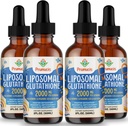 2000MG Glutathione Liquido Liposomico, 98% Assorbimento, Formula attiva L-Glutathione Supplemento, Vegan Friendly, Potente Complesso Antiossidante per Sistema Immune, Difesa Invecchiante, Detox,8 FL.OZ