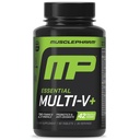 Muscolo Pharm Essentials Multi-V+, Multi-Vitamina dell'Atleto, Maggiore Energia, Prestazioni & Salute Immune, Multivitamina Giornaliera per Uomini e Donne con Minerali Plus Probiotici, 90 compresse, 30 Serve