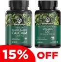 PlantFusion Vegan Calcium & D3 Bundle - Premium Plant Based Calcium 1000mg e D3 2000IU Supplementi per Bone Crescita, Densità e Supporto Immune