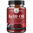 Krill Omega 3 Fish Oil Softgels - Concentrato Krill EPA & DHA Fish Oil Omega 3 supplemento per le donne & uomini per il supporto immunitario, sano cervello &amp; salute del cuore - Burpless Fatty Acids Supplement - 30 Count