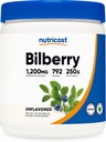 Polvere di mirtillo di Nutricost 250 grammi - senza glutine e non OGM