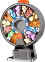 Zoksi Large Pill Organizer, Scatola Pillola Quotidiano per 7 o 14 giorni, Porta Dispenser Pillole da Parete Mountable per Medicina, Vitamina o Supplementi, Custodia Pillola Settimanale con Pulsante semplice (Grey)