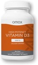 Omax3 Vitamina D3 5000 IU + Calcium, alimentazione di 90 giorni, ossa forti, muscoli e articolazioni, salute del cuore, immunità, non OGM, nessun glutine, no soia (nuovo imballaggio) - 90 compresse (90)