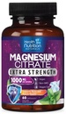 Magnesio Citrato capsule 1000mg - Polvere di Magnesio Max Absorption per il muscolo, Nerve, Bone e il supporto di salute del cuore, Complesso di citrato ad alto assorbimento, senza glutine, non OGM - 60 capsule