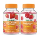 Collage Lifeable & Vitamina C + Magnesio, Gummies Bundle - Grande Degustazione, Integratore di vitamina, Senza glutine, OGM libero, Gomma masticabile